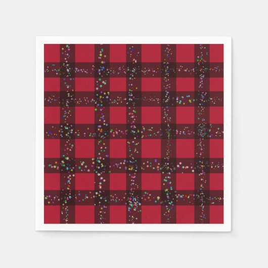 Niedlich Red Kariert Gingham Pattern Serviette (Vorderseite)
