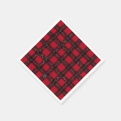 Niedlich Red Kariert Gingham Pattern Serviette (Ecke)