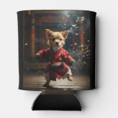 Niedlich Red Kung Fu Welpe Cooler Dosenkühler (Rückseite)
