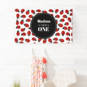 Niedlich Red Ladybug Geburtstagsparty Banner (Insitu)