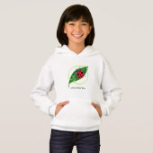 Niedlich Red Ladybug Green Liebe Leaf Mädchen Hoodie (Vorne ganz)