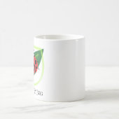 Niedlich Red Ladybug Green Liebe Leaf Mädchen Kaffeetasse (Mittel)