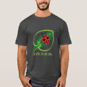 Niedlich Red Ladybug Green Liebe Leaf Mädchen T-Shirt (Vorderseite)