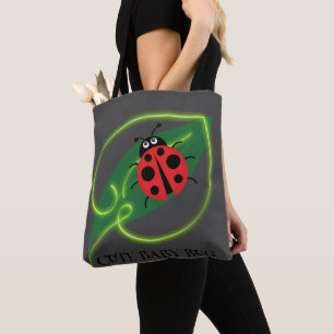 Niedlich Red Ladybug Green Liebe Leaf Mädchen Tasche