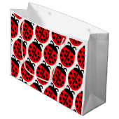 Niedlich Red Ladybug Große Geschenktüte (Vorderseite Schrägansicht)