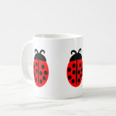Niedlich Red Ladybug Kaffeetasse (Vorderseite Links)