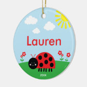 Niedlich Red Ladybug Keramik Ornament (Links)