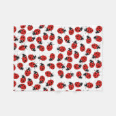 Niedlich Red Ladybug Pattern Fleecedecke (Vorderseite (Horizontal))