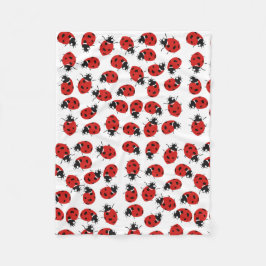 Niedlich Red Ladybug Pattern Fleecedecke