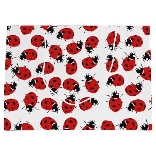 Niedlich Red Ladybug Pattern Große Geschenktüte (Vorderseite)