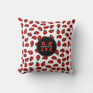 Niedlich Red Ladybug Pattern Kissen
