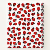 Niedlich Red Ladybug Pattern Notizblock (Rückseite)