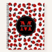 Niedlich Red Ladybug Pattern Notizblock (Vorderseite)