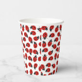 Niedlich Red Ladybug Pattern Pappbecher (Rechts)