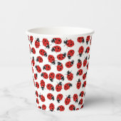 Niedlich Red Ladybug Pattern Pappbecher (Vorderseite)