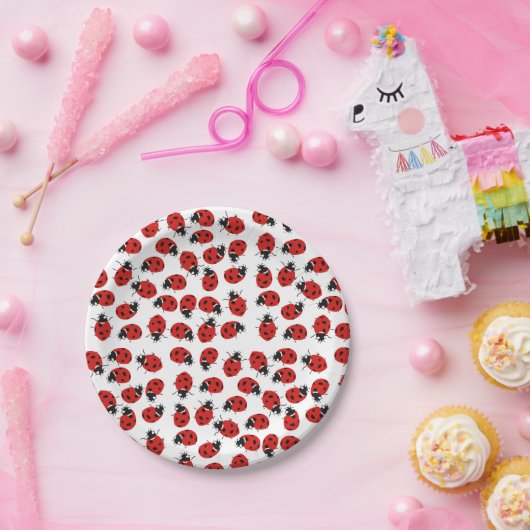 Niedlich Red Ladybug Pattern Pappteller (Party)
