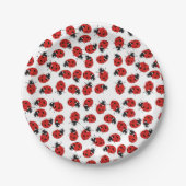 Niedlich Red Ladybug Pattern Pappteller (Vorderseite)