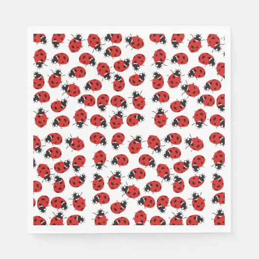 Niedlich Red Ladybug Pattern Serviette (Vorderseite)