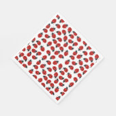 Niedlich Red Ladybug Pattern Serviette (Ecke)