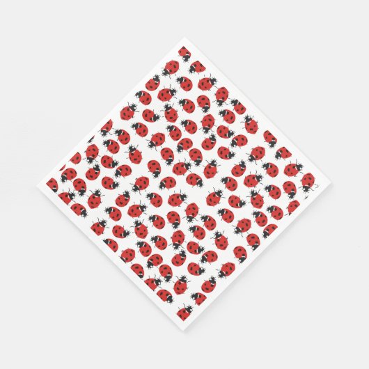Niedlich Red Ladybug Pattern Serviette (Ecke)