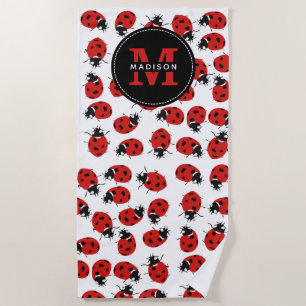 Niedlich Red Ladybug Pattern Strandtuch