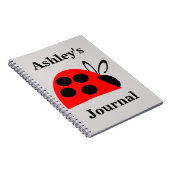 Niedlich Red Ladybug Personalisiert Journal Notizblock (Rechte Seite)