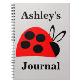 Niedlich Red Ladybug Personalisiert Journal Notizblock (Vorderseite)