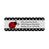 Niedlich Red Ladybug Polka Dot Rücksendeadressen-A (Vorne)