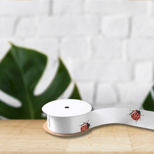 Niedlich Red Ladybug Satinband