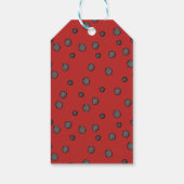 Niedlich Red Ladybug & Turquoise Gingham Pattern K Geschenkanhänger (Rückseite)