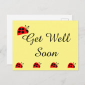 Niedlich Red Ladybug wird bald gut Postkarte (Vorne/Hinten)