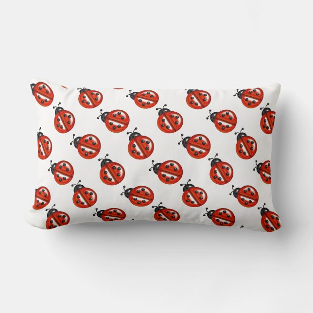 Niedlich Red Ladybugs Throw Kissen (Vorderseite)