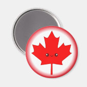 Niedlich Red Maple Leaf Magnet (Vorderseite/Rückseite)