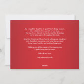 Niedlich Red Merry Christmas Card Feiertagskarte (Rückseite)