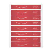Niedlich Red Merry Christmas Wraparound Address La (Bogen)