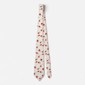 Niedlich Red Mushroom Fungi Pattern Neck Tie Krawatte (Vorderseite)