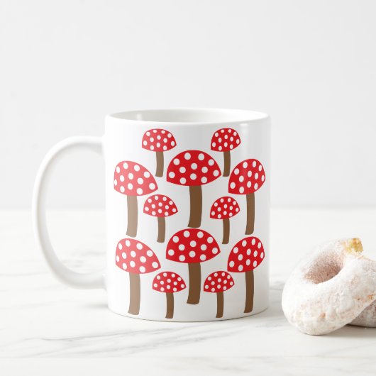 Niedlich Red Mushroom Kaffeetasse (Mit Donut)