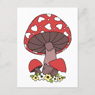 Niedlich Red Mushroom Postkarte