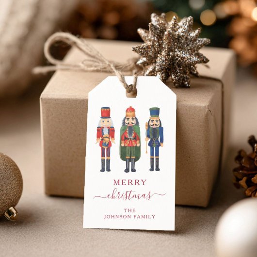 Niedlich Red Nutcracker Weihnachten Geschenkanhänger