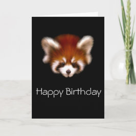 Niedlich Red Panda Birthday Card Feiertagskarte