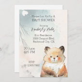 Niedlich Red Panda Einladung (Vorne/Hinten)