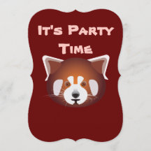 Niedlich Red Panda Einladung zum Geburtstag