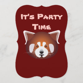 Niedlich Red Panda Einladung zum Geburtstag