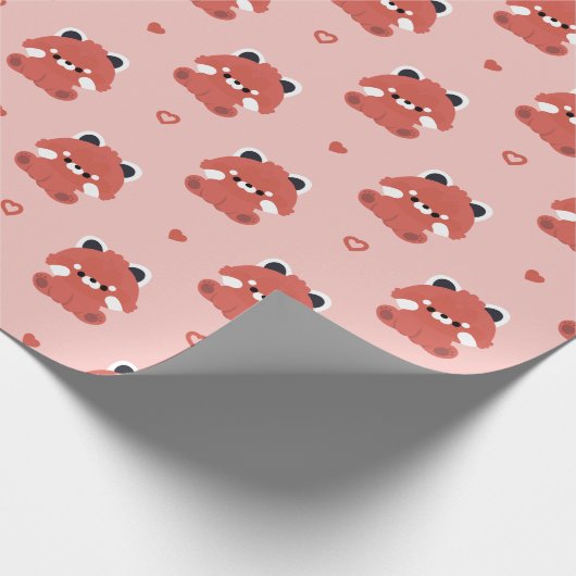Niedlich Red Panda Geschenkpapier (Ecke)