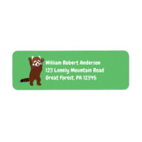 Niedlich Red Panda Green Rücksendeadresse
