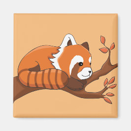Niedlich Red Panda Illustration Magnet