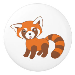 Niedlich Red Panda Keramikknauf