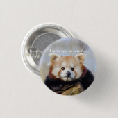 Niedlich Red Panda Miss Sie so viel Button (Vorne & Hinten)
