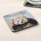 Niedlich Red Panda Miss Sie so viel Getränkeuntersetzer (Linke Seite)