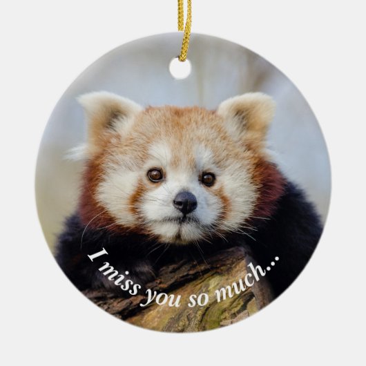 Niedlich Red Panda Miss Sie so viel Keramik Ornament (Vorne)